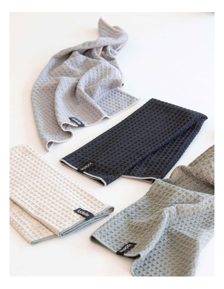 Mega Waffle Microfibre 30x30cm 3 Pack Dishcloth in Taupe