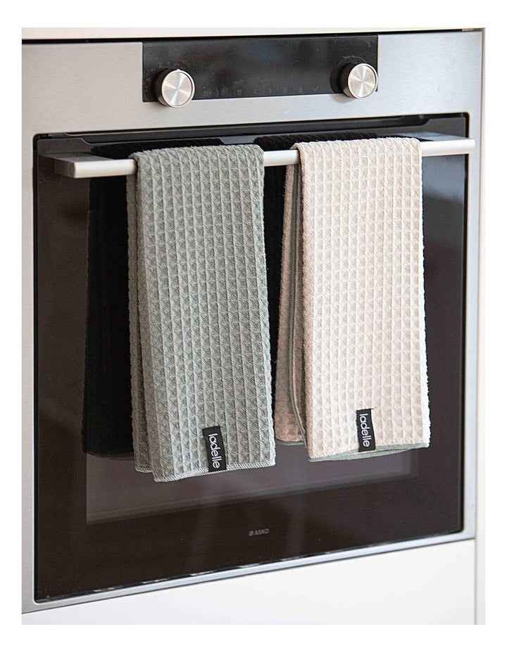 Mega Waffle Microfibre 30x30cm 3 Pack Dishcloth in Taupe