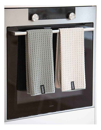 Mega Waffle Microfibre 30x30cm 3 Pack Dishcloth in Taupe