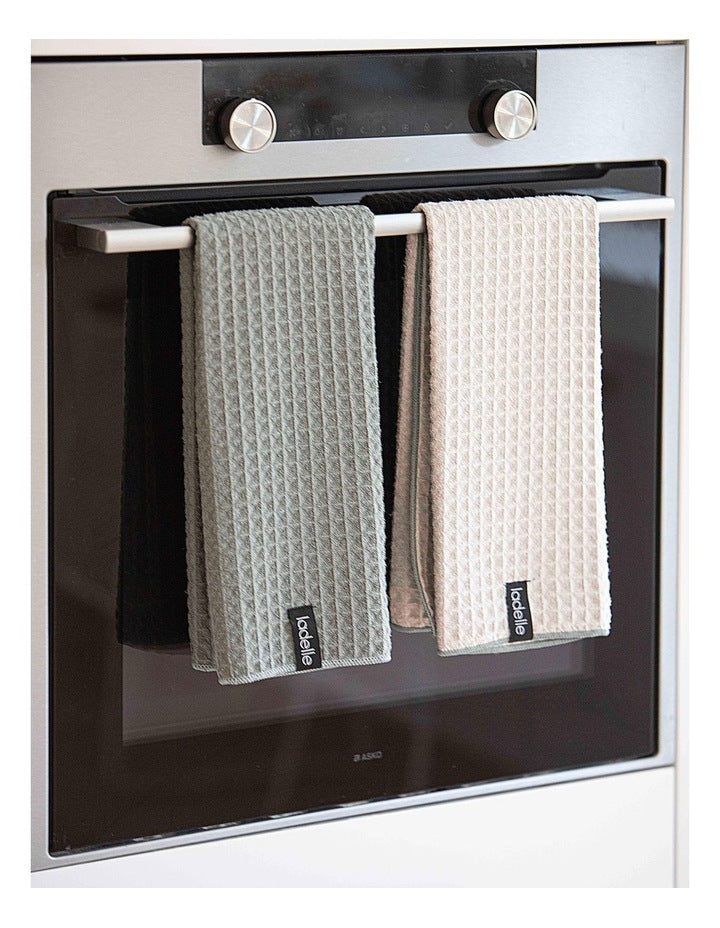 Mega Waffle Microfibre 30x30cm 3 Pack Dishcloth in Taupe