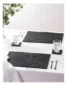 Alex Placemat 2 Pack in Black