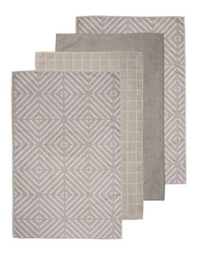 Benton Microfibre Kitchen Towel 4 Pack in Taupe