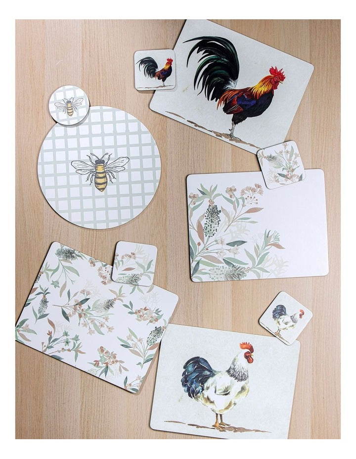 Rectangle Hardboard Australian Placemat 4 Pack in Multi