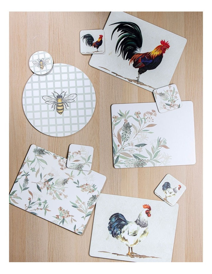 Square Hardboard Australian Coaster 4 Pack in Multi