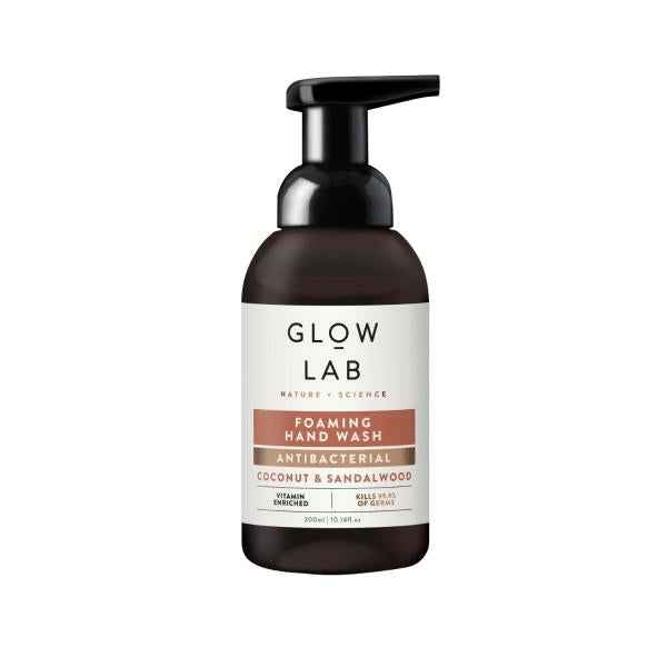 GLOW LAB FOAMING HAND WASH ANTIBACTERIAL COCONUT & SANDALWOOD 300ML