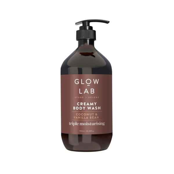 GLOW LAB BODY WASH CREAMY COCONUT & VANILLA BEAN 900ML