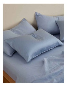 Fleur Silk Pillowcase in Powder Blue