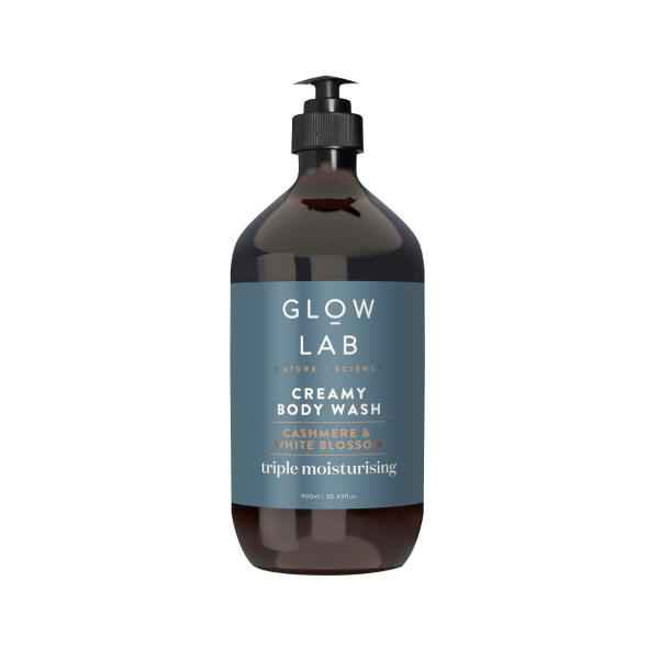 GLOW LAB BODY WASH CREAMY CASHMERE & WHITE BLOSSOM 900ML