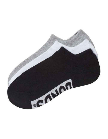 Logo Cushioned No Show Socks 3 Pack in Multi