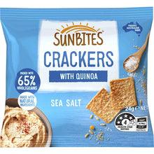 Sunbites Snack Crackers With Quinoa Sea Salt Single Pack 24g
