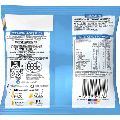 Sunbites Snack Crackers With Quinoa Sea Salt Single Pack 24g