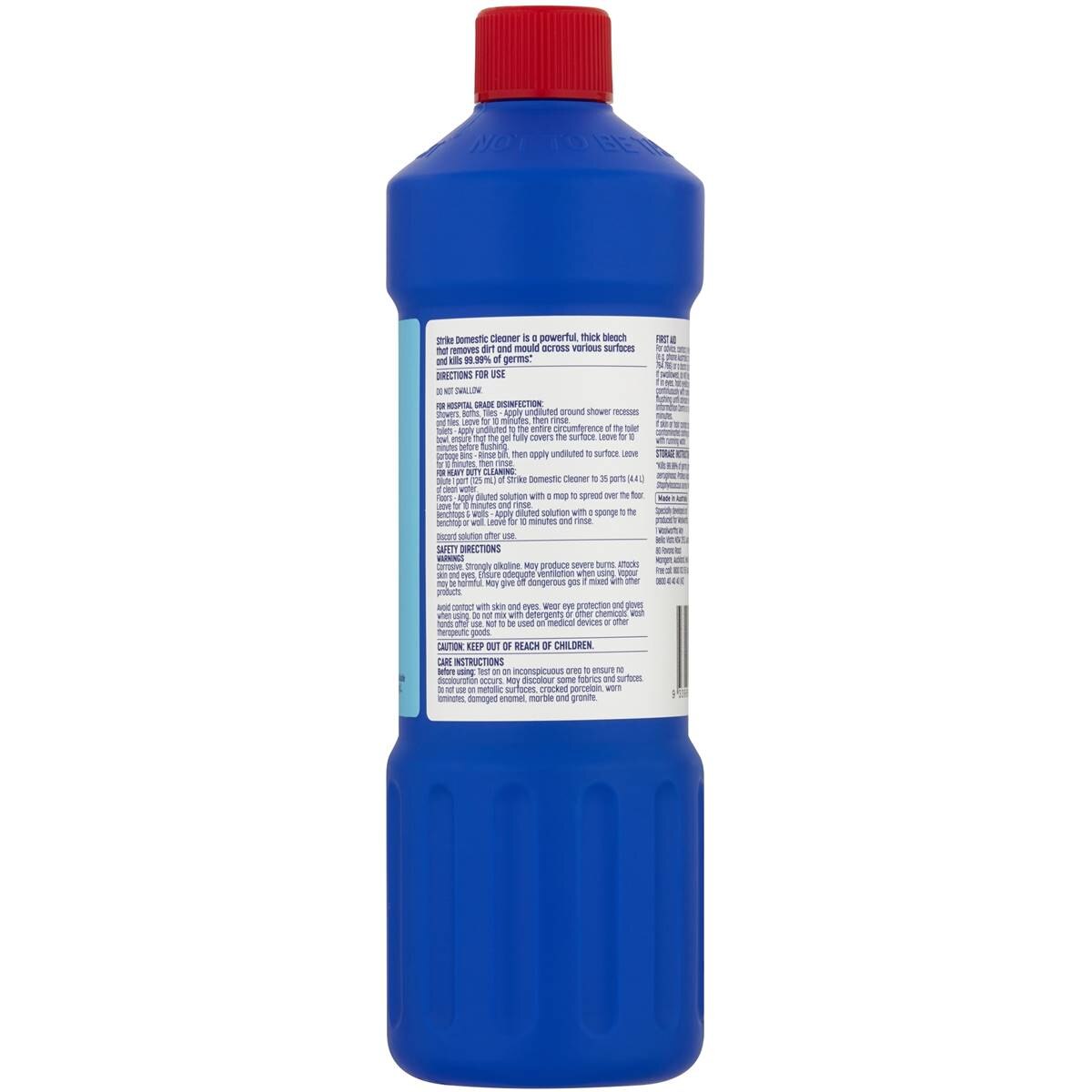 Strike Pro Domestic Cleaner Antibacterial Thick Bleach 1.25l