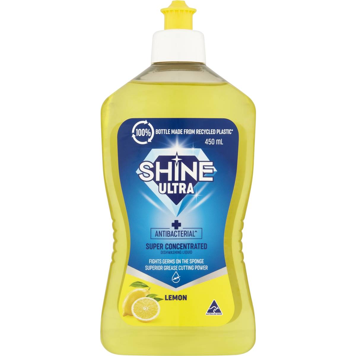 Shine Ultra Dishwashing Liquid Lemon 450 Ml
