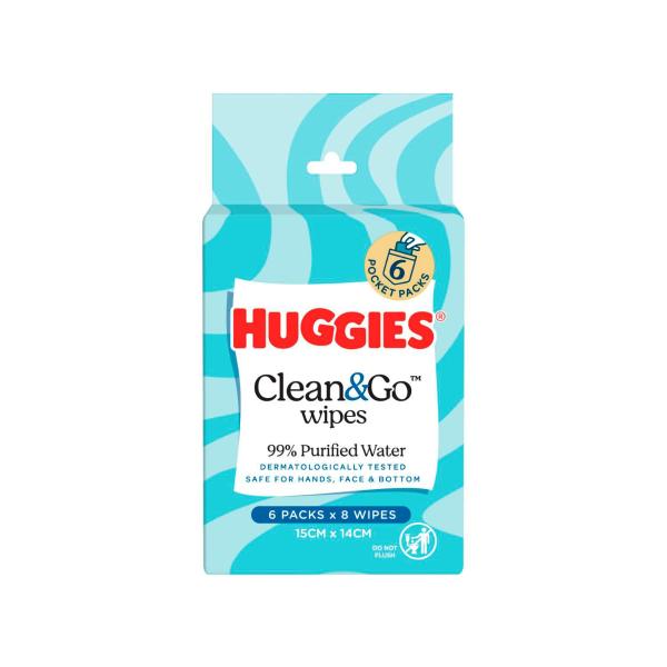 HUGGIES CLEAN AND GO MINI WIPES 8PACK