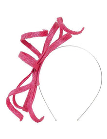 Loops Fascinator Sin Bow in Fuchsia