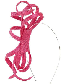 Loops Fascinator Sin Bow in Fuchsia
