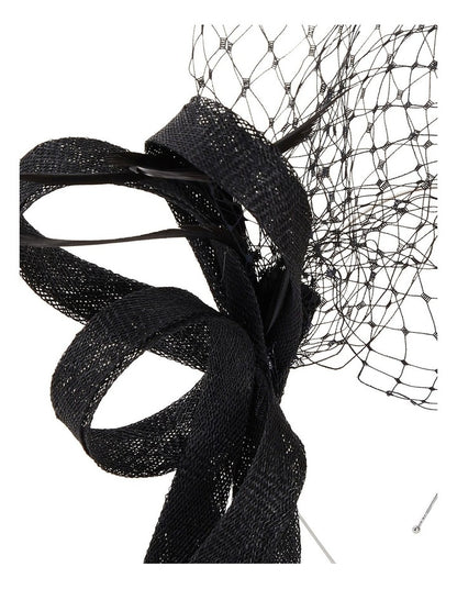 Veiling Fascinator Sin Bow in Black
