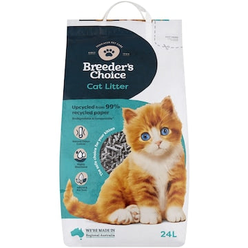 Breeders Choice Paper Cat Litter 24l