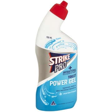 Strike Pro Antibacterial Power Gel Toilet Cleaner Marine Fresh 700mL