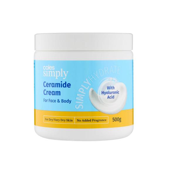COLES SIMPLY CERAMIDE CREAM 500G