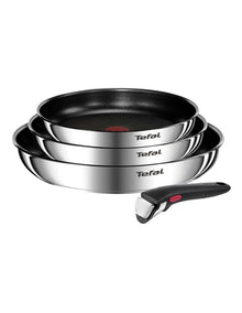 Ingenio Emotion Induction Non-stick Stainless Steel Cook Set 4 Piece in Silver