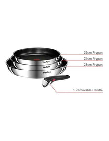 Ingenio Emotion Induction Non-stick Stainless Steel Cook Set 4 Piece in Silver
