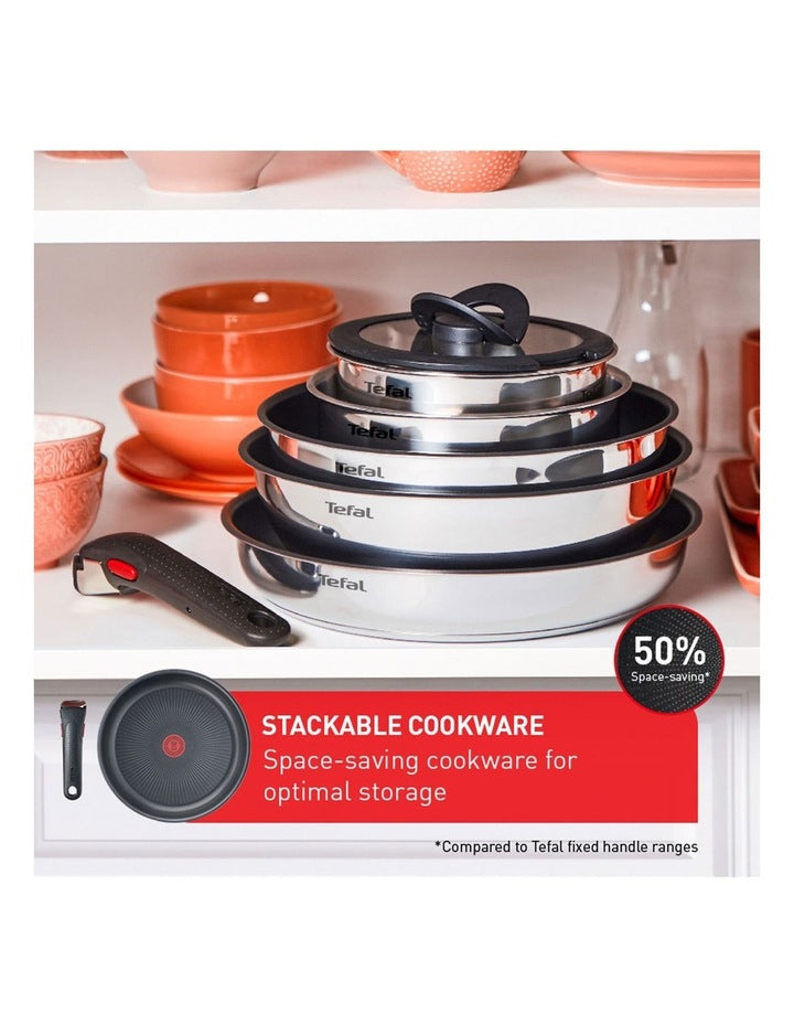 Ingenio Emotion Induction Non-stick Stainless Steel Cook Set 4 Piece in Silver