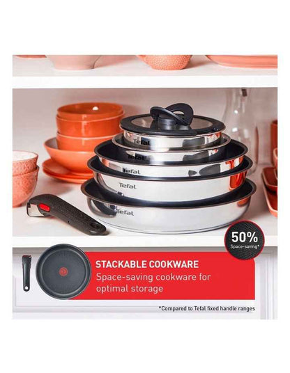 Ingenio Emotion Induction Non-stick Stainless Steel Cook Set 4 Piece in Silver