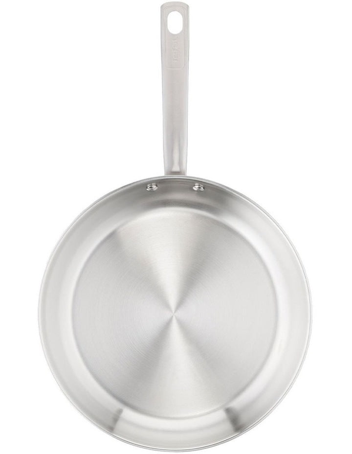 Virtuoso Induction Stainless Steel Uncoated Frypan 24cm in Silver