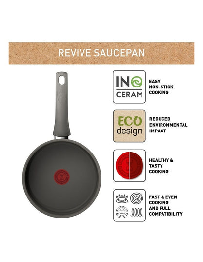 Revive Induction Non-Stick Saucepan 18cm in Cream