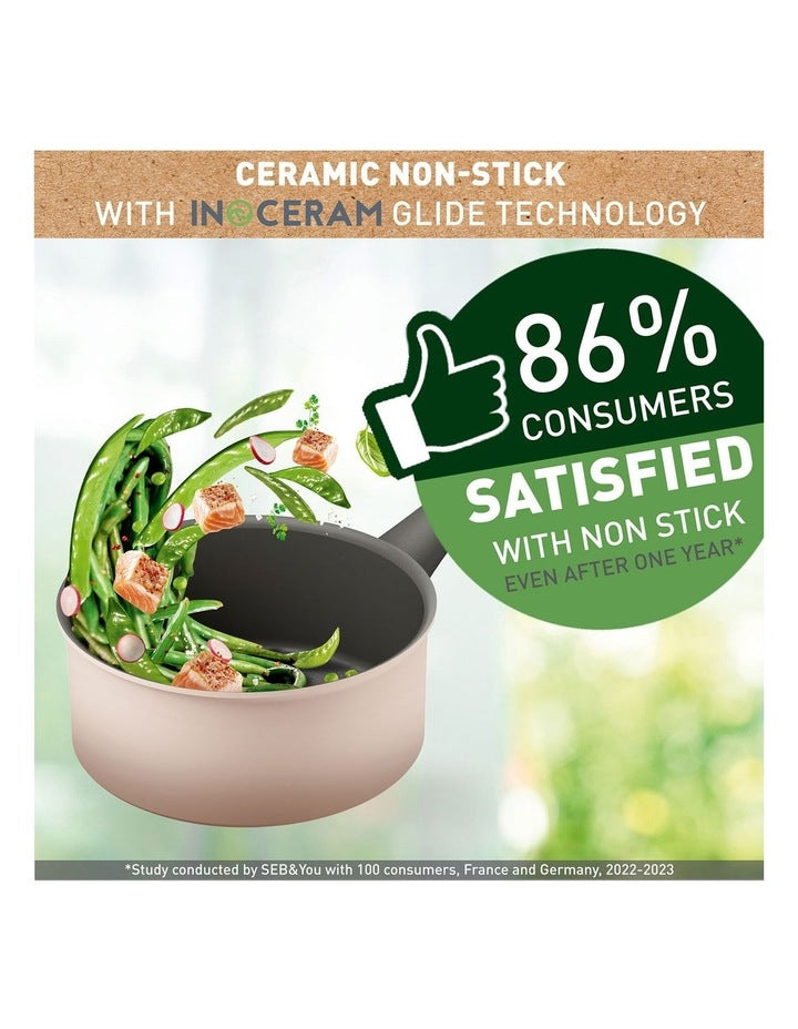 Revive Induction Non-Stick Saucepan 18cm in Cream