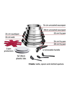 Ingenio Cook Eat Induction Non-Stick 15 Pieces Set + Accessories