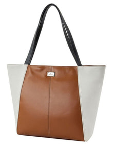 Cellini Milford Leather Tote in Tan Multi