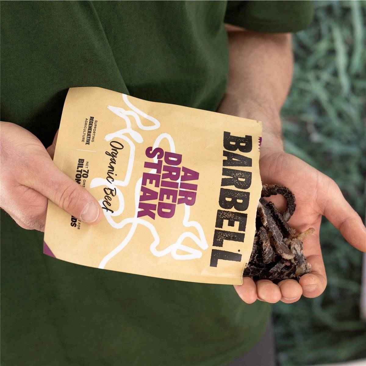 Barbell Biltong Grass Fed Beef Sea Salt 70g