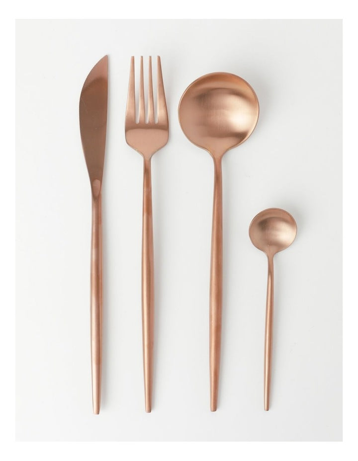 Spencer 16pc Cutlery Set in Rose Gold