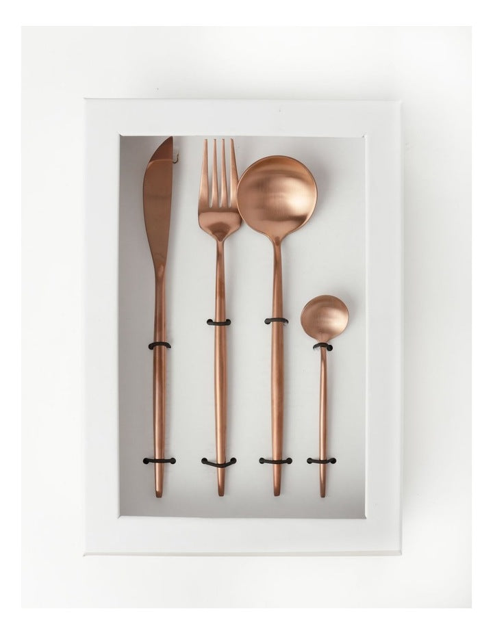 Spencer 16pc Cutlery Set in Rose Gold