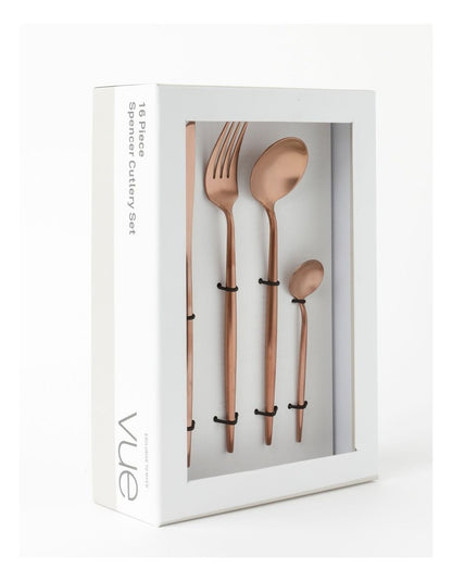 Spencer 16pc Cutlery Set in Rose Gold