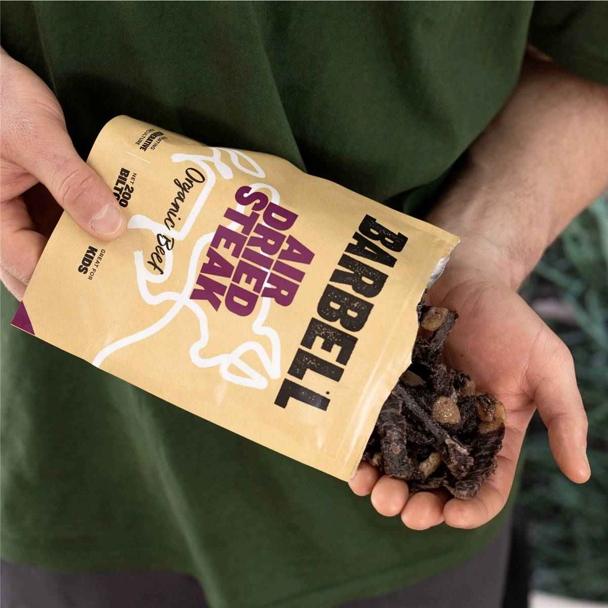 Barbell Biltong Grass Fed Beef Sea Salt 200g