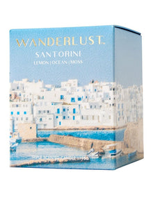 Wanderlust Candle With Lid Santorini 198g 7.5x9cm