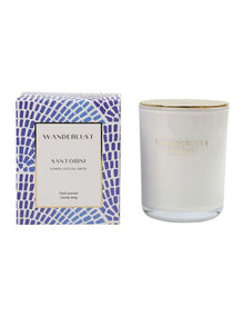 Wanderlust Candle With Lid Santorini 425g 10x12cm