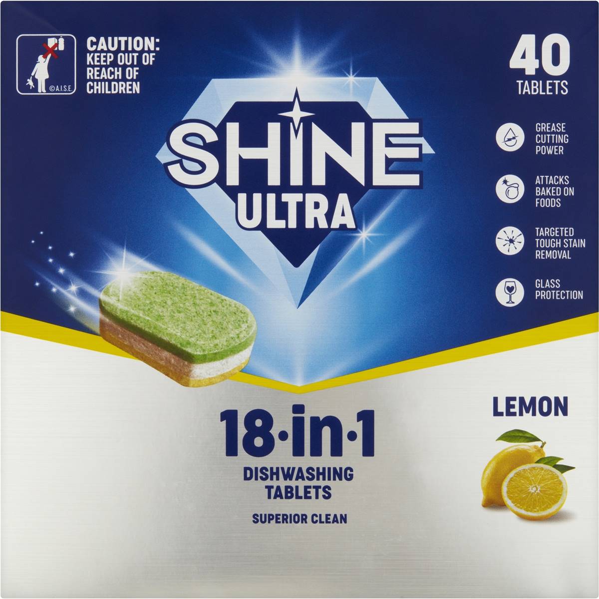 Shine Ultra Dishwashing Tablets 40 Pack