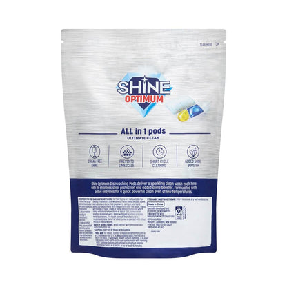 Shine Optimum All-In-One Ultimate Clean Dishwashing Pods 45 pack