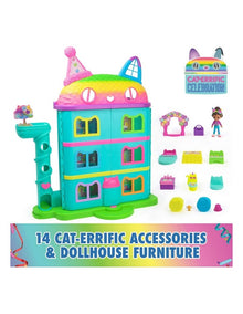 Purrfect Dollhouse Celebration in Multi