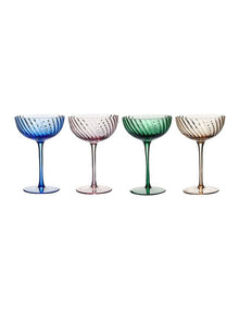 Layla Cocktail Glass 225ml Set of 4 in Multi