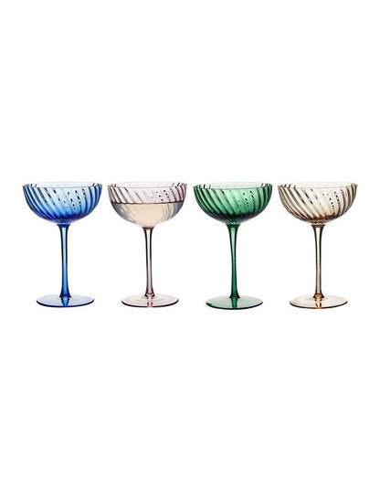 Layla Cocktail Glass 225ml Set of 4 in Multi