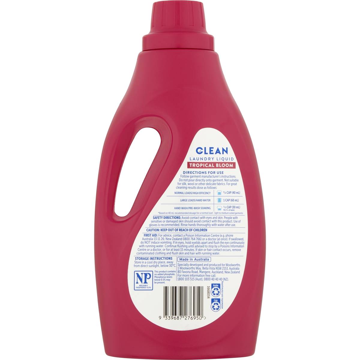 Clean Laundry Liquid  Tropical Bloom 2l