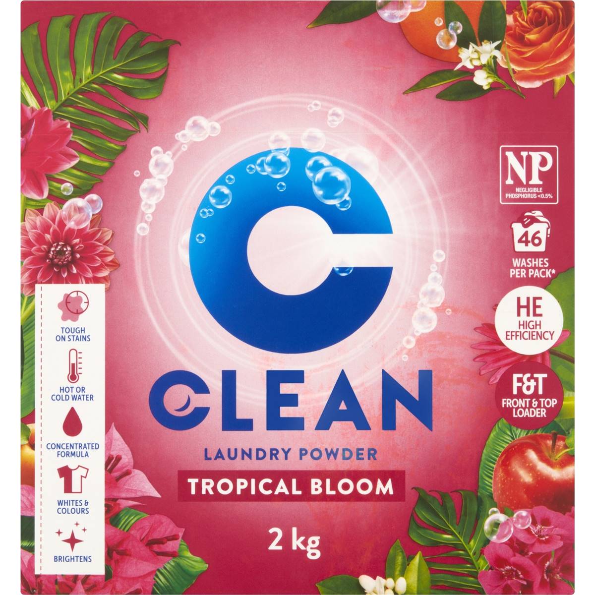 Clean Laundry Powder Tropical Bloom 2kg