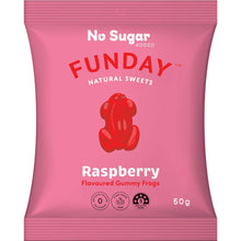 Funday Natural Sweets No Sugar Added Lollies Raspberry Gummy Frogs 50g