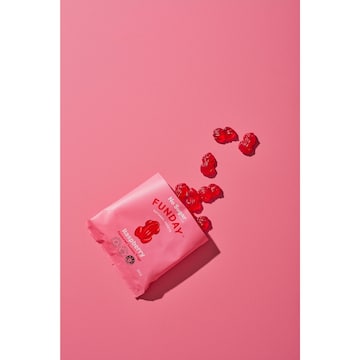 Funday Natural Sweets No Sugar Added Lollies Raspberry Gummy Frogs 50g
