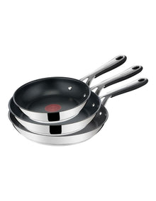Kitchen Essentials Induction NS Stainless Steel Triple Frypans 20/24/28cm
